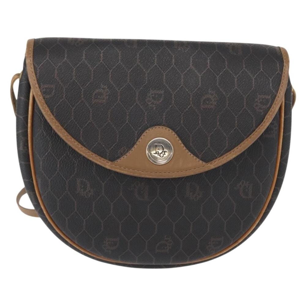 Dior Honeycomb Canvas Shoulder Bag Black